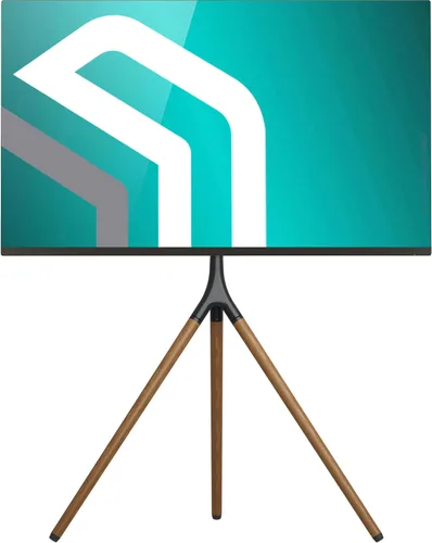 ONKRON Soporte de TV con caballete para pantalla de 32 a 65 pulgadas de hasta 77 libras, soporte de trípode giratorio de 360°, altura ajustable,