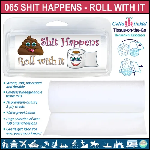Miniatura 2 de Mini rollos de papel higiénico de tamaño viaje de alta calidad, bonito recuerdo de fiesta, práctico dispensador de plástico, divertido humor de 065