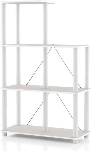 Miniatura 28 de Homes: Inside + Out Apexa Unidades de Estantería Estrecha Moderna de 4 Niveles, Estantes de Exhibición para Coleccionables, Estante de Pie de Fácil