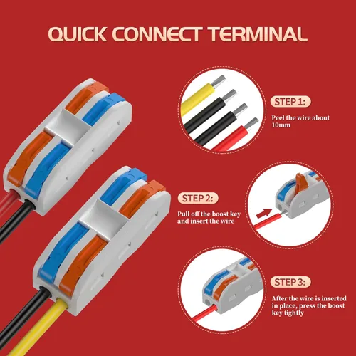 Miniatura 3 de Convertidor de 12 V a 5 V 10 A 50 W, convertidor de 24 V a 5 V con fusible impermeable y bloque de terminales de cable, convertidor Buck de 24 V a 5