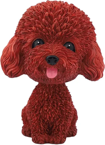 Miniatura 12 de IBWell Mini perro con cabeza de resina, para decoración de tablero de tablero de tablero de auto