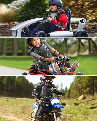 Miniatura 6 de StarknightMT Equipo de moto de cross para niños - Mejorado Grosor de la carcasa Equipamiento profesional de protección para motocicleta juvenil