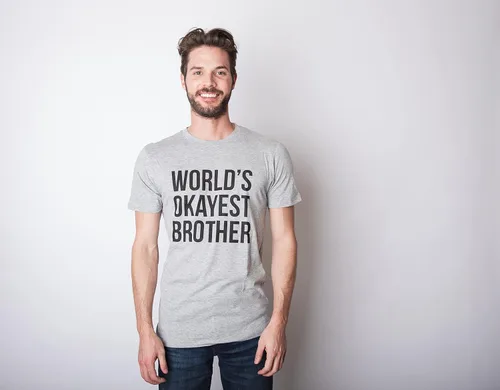 Miniatura 9 de Crazy Dog - Camiseta para hombre con humor sarcástico del mundo Okayest Brother