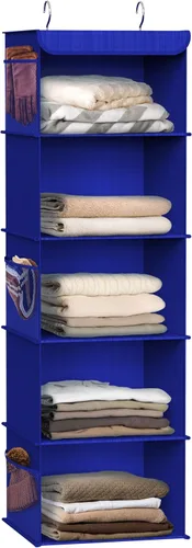 Miniatura 7 de Simple Houseware - Organizador colgante para clóset de 6 estantes, Rosa