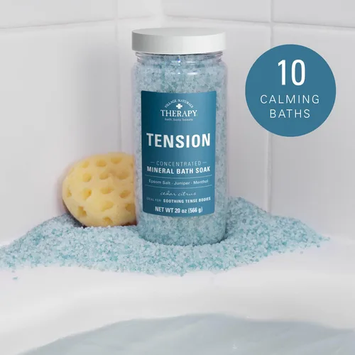 Miniatura 3 de Village Naturals Therapy Tension Concentrated Mineral Bath Soak, aroma cítrico de cedro, 20 onzas, paquete de 3