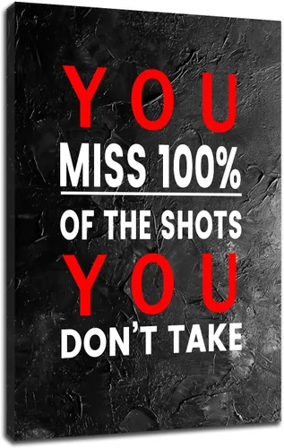 Miniatura 15 de Motivational Wall Art 1% Better Every Day Quote Framed Canvas Poster Inspirational Wall Decor for Office Gym Study Room Small Size Growth Mindset