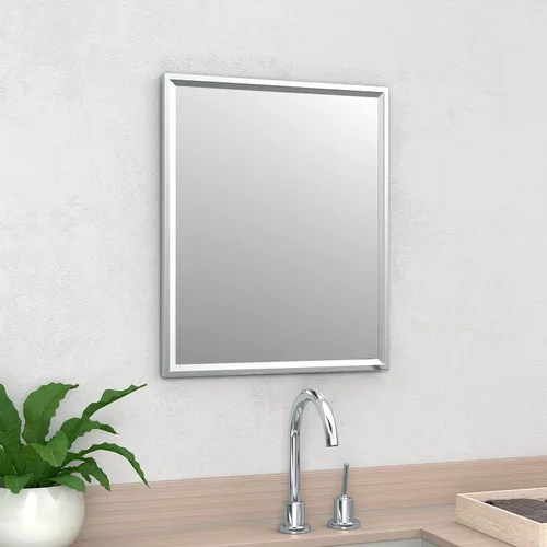 Miniatura 9 de Gatco Espejo de pared de baño 1823, 25 pulgadas de alto x 21 pulgadas de ancho, espejo moderno para sala de estar, tocador, diseño delgado, espejo