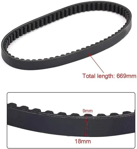 Miniatura 2 de Drive Belt Fit For GY6 50CC 139QMB Scooter OEM 669-18-30