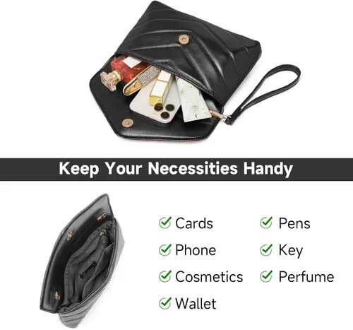 Miniatura 5 de Bolso de mano para mujer, pequeño, con correa larga, para ir de compras, bodas, fiestas
