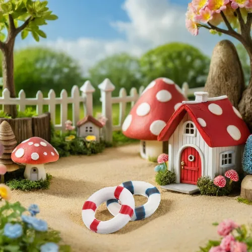 Miniatura 5 de Mini figuras de salvavidas 12 piezas, mini anillo de natación náutica, anillo de vida náutica, decoración de pared, acuario, pecera, decoración