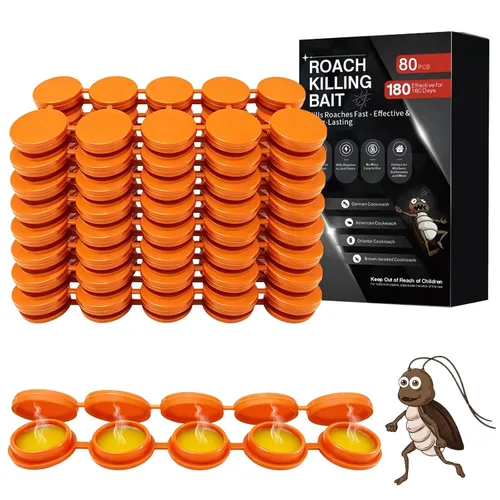Paquete de 80 cebo de gel para cucarachas, solución de infestación de cebo de gel de cucaracha altamente eficaz, mata cucarachas de acción rápida,