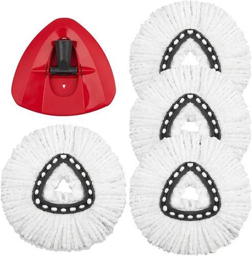 Miniatura 10 de Mango de repuesto de trapeador giratorio de 4 secciones, mango de trapeador compatible con mopa giratoria Ocedar, 2.5 a 5 pies, fácil limpieza