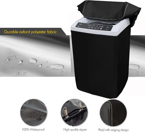 Miniatura 3 de Funda para lavadora, cubierta para lavadora/secadora para carga superior, resistente al polvo, impermeable, cubierta para lavadora totalmente