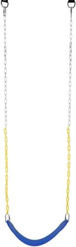 Miniatura 4 de Ochine Juego de columpio resistente con cadena de 60 pulgadas con revestimiento de plástico para patio de recreo, accesorios de columpios, ganchos
