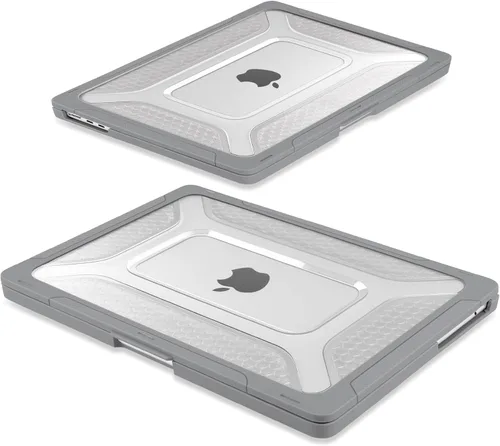 Miniatura 7 de Batianda Funda resistente mejorada para MacBook Air de 15 pulgadas M5 2026 2025 M4 2024 2023, TPU híbrido de panal + armadura de PC mate con soporte