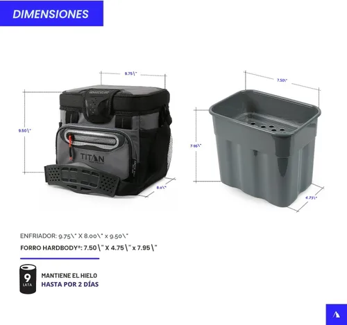 Miniatura 6 de Titan by Arctic Zone Deep Freeze Cooler - Enfriador de cuerpo duro sin cremallera, aislamiento de congelación profunda, forro de cuerpo duro y Gris