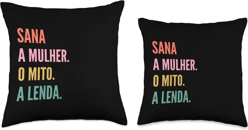 Miniatura 3 de Funny Portuguese First Name Design - Sana Throw Pillow