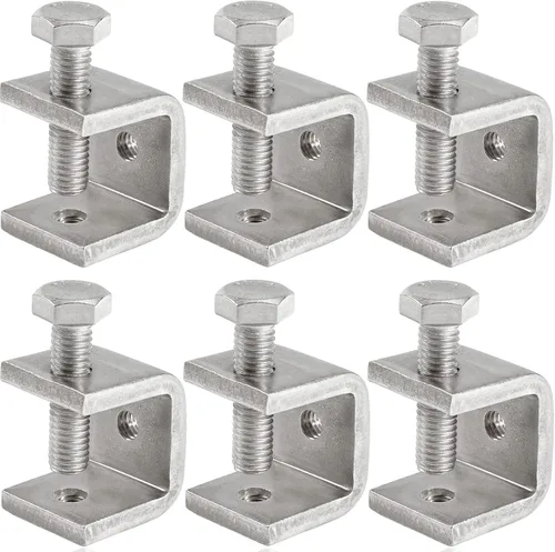 Miniatura 17 de Abrazaderas C de acero inoxidable de 3.8 pulgadas para montaje, abrazadera en U de metal resistente para trabajo de metal, abrazadera de escritorio