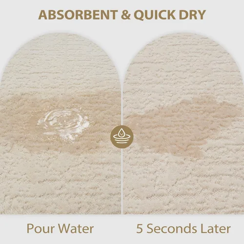 Miniatura 2 de Uphome Tapete de baño ultrafino, tapete de baño de goma para baño, antideslizante, secado rápido, lavable a máquina, pelo bajo, absorbente