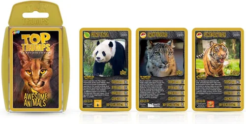 Miniatura 5 de Top Trumps Juego de cartas Awsome Animals - Juegos familiares para niños y adultos - Juegos de aprendizaje - Juegos de cartas para niños para 2
