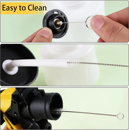 Miniatura 8 de Pulverizador de pintura con luz LED, pistola de pintura de 1000 W con juntas de limpieza y soplado, pistola de pintura en aerosol de 47.3 fl oz