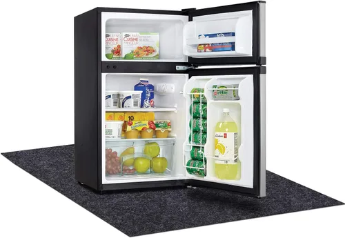 Solo tapete (no incluye refrigerador), antideslizante, absorbe agua, protege el suelo del agua y derrames, antideslizante e impermeable (36 x 48