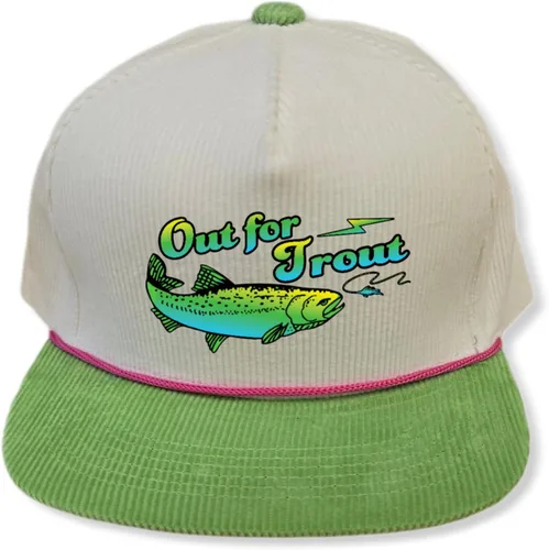 Miniatura 28 de ThatsRad Out for Trout Corduroy Snapback Sombrero Gorra Pesca con Mosca Pescador