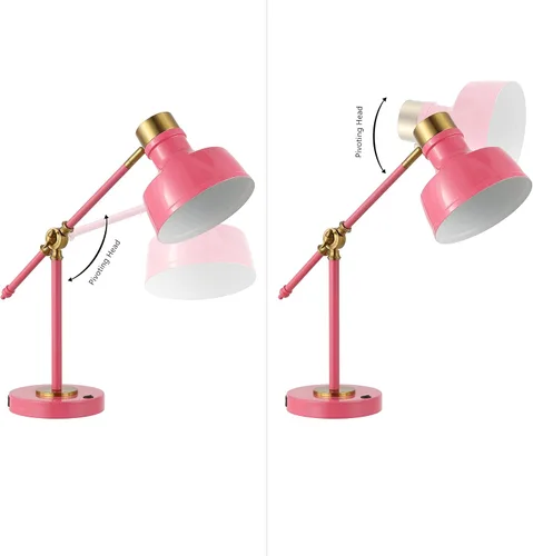 Miniatura 4 de JONATHAN Y JYL7124D Allegra - Lámpara de tarea LED cantiléver ajustable de 18.5", con puerto de carga USB, clásica, costera, industrial, rústica