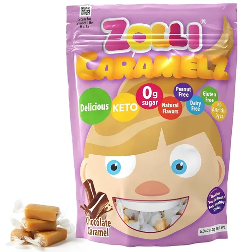Miniatura 7 de Zolli Caramelz Caramelz Caramelz - Caramelo cremoso, masticable, sin colorantes, caramelo saludable apto para dieta keto y diabética, golosinas
