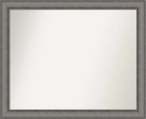 Miniatura 359 de Amanti Art Espejo de pared personalizado no biselado (24.5 x 24.5 pulgadas), marco gris marrón alta, varios tamaños personalizados, espejo de baño