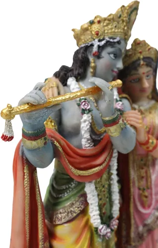 Miniatura 2 de Ebros Gift Estatua védica hindú de Radha y Krishna de la Ilustración oriental de 8 pulgadas de alto Avatar de Vishnu y Shakti Dioses Amor Divino