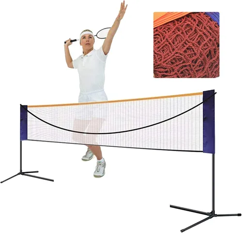 Miniatura 5 de Red de bádminton portátil de 20 pies para interiores y exteriores, cancha de voleibol, herramienta deportiva, para jugar bádminton, voleibol