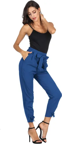 Miniatura 3 de GRACE KARIN - Pantalón deportivo tipo lápiz para mujer, diseño informal de tiro alto para el trabajo, con lazo y bolsillos