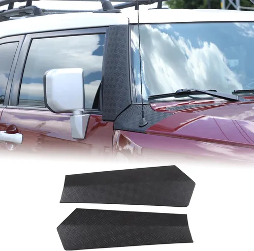 Cubierta exterior para carenado de automóvil, protección de esquina lateral, compatible con Toyot@a FJ Cruiser 2007-2021, parte delantera del pilar