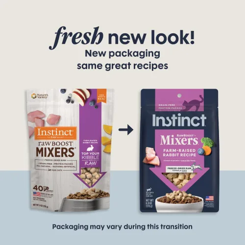Miniatura 2 de Instinct Guarnición liofilizada de alimento para gato Raw Boost Mixers sin granos, receta completamente natural de Nature's Variety, Conejo