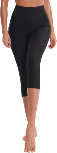 Miniatura 4 de NELEUS - Pantalones de yoga para mujer, con control de barriga, cintura alta, para correr, estilo capri