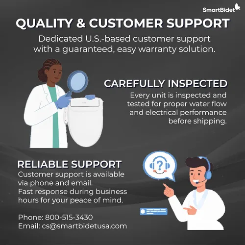 Miniatura 13 de SmartBidet SB-2000 Asiento de bidé eléctrico - Asiento para inodoro climatizado con secador de aire caliente y funciones de lavado con control