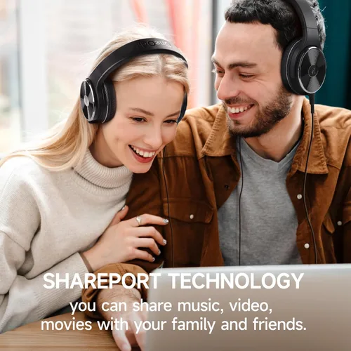 Miniatura 5 de OneOdio - Auriculares con cable para diadema con aislamiento de ruido, doble conector, profesionales para estudio, monitorización y mezclas