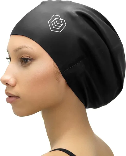 Miniatura 9 de SOUL CAP – Gorra de natación grande para cabello largo – diseñada para cabello largo, rastas, cabello ondulado, extensiones de cabello, trenzas
