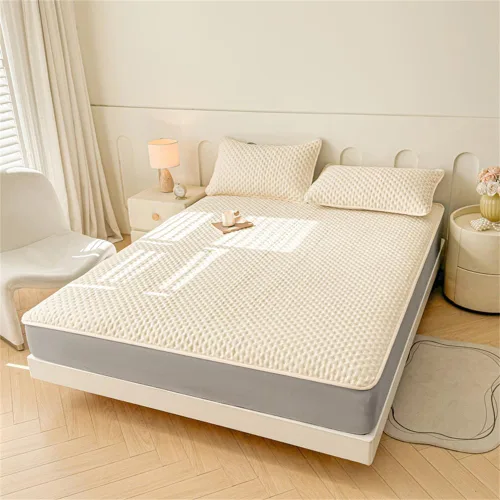 Miniatura 2 de Mattress Protector, Waterproof Mattress Protector, Fits 6"-20" Mattresses with Deep Pocket, Cooling, Breathable Fitted Sheets, Soft Bed Cover, Beige