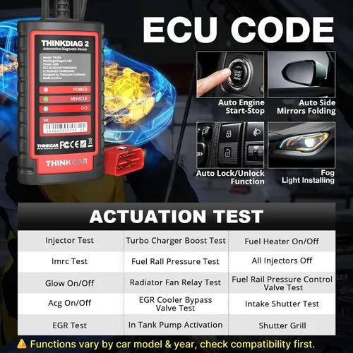 Miniatura 3 de Thinkdiag2 - Escáner de diagnóstico OBD2 de control bidireccional para iOS y Android, escaneo Bluetooth con protocolo CAN-FD, AutoVIN, prueba