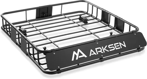ARKSEN - Portaequipajes universal de techo de 43 x 39 x 6 pulgadas con extensión, resistente para 150LB, portaequipajes para la parte superior del