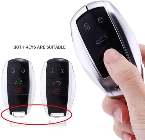 Miniatura 5 de Funda de metal de aluminio prémium para llavero Bentley Bentayga Flying Spur GT 2018-2021 con llavero