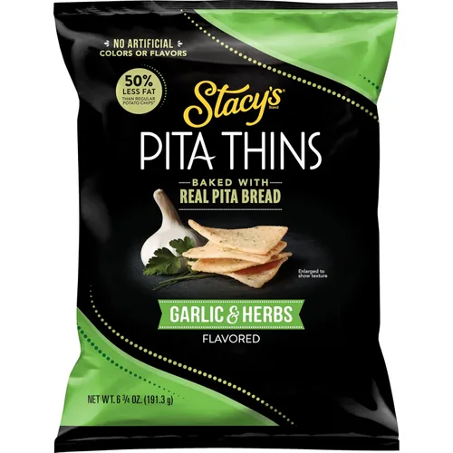 Miniatura 9 de Stacy's Pita Thins, cinco quesos, sin colores ni sabores artificiales, bolsa de 6.75 onzas