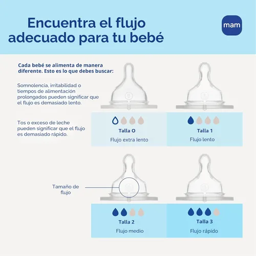 Miniatura 7 de MAM Biberón de cuello ancho anticólicos de vidrio puro Feel Good de 9 onzas, pezón de silicona suave de flujo medio, fácil de limpiar, sin BPA, más