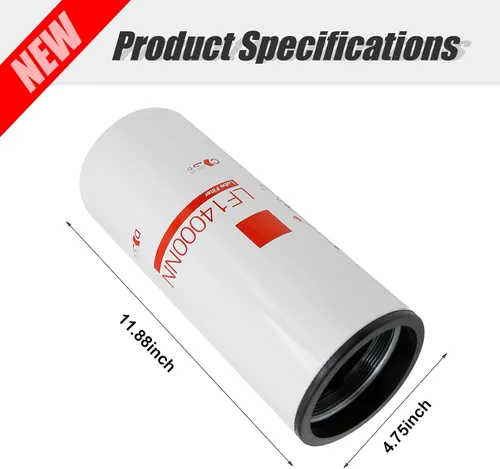 Miniatura 4 de UOIENRT LF14000NN 14000NN Filtro de lubricante de filtro de aceite, repuesto para motores diesel Cummins ISX ISM QSX QST X15 M11 LF9080 LF9001