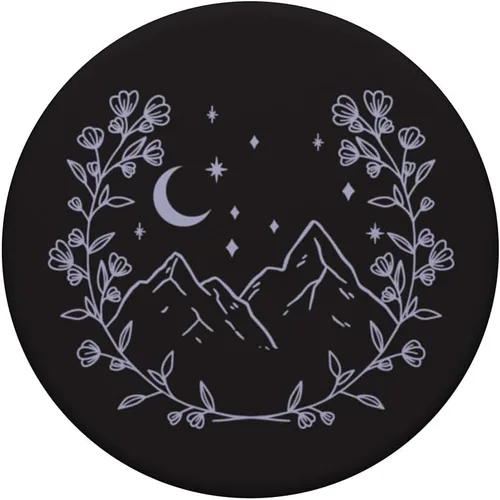 Miniatura 3 de Púrpura-Lavanda - PopSockets de montaña con estampado floral bohemio PopGrip intercambiable