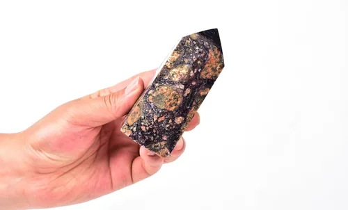 Miniatura 23 de AMOYSTONE Varita de obelisco hexagonal septario natural, torre de cristal curativo, 6 caras, pulida de 1.7 a 2 libras para reiki, chakra, regalos