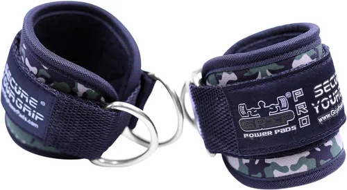 Miniatura 6 de Correas de tobillo para máquinas de cable con doble anillo en D, puños de neopreno premium ajustables para mejorar piernas, abdominales y glúteos