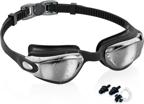 Miniatura 9 de Aegend Gafas de natación – Gafas de natación para niños de 3 a 14 años, niñas y jóvenes, sin fugas, visión clara Rosa brillante